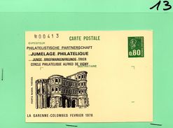 0.80 VERT BEQUET THEMELA GARENNE COLOMBES - Bijgewerkte Postkaarten  (voor 1995)