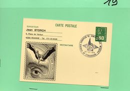 0.80 VERT BEQUET THEME JEAN STORCH - Cartes Postales Repiquages (avant 1995)