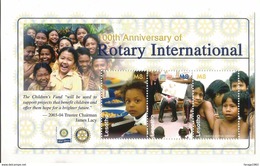 2005 Lesotho Rotary International  Miniature Sheet Of 3   MNH - Lesotho (1966-...)