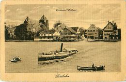 Cpa SUISSE - GOTTLIEBEN - Retaurant Waghaus - Bateau Arenaberg - Gottlieben