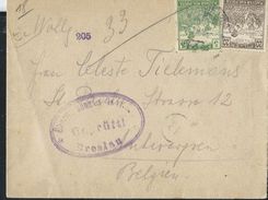 Doc.  + Censure De Breslau  Pour Anvers - Postmark Collection