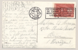 België - 1930 - 1 Fr Eeuwfeest Serie Op Ansicht Van Luik Naar Brive - Briefe U. Dokumente