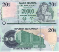 PARAGUAY  New 20'000 Guaranis  Pnew  Dated 2015 (2017)  Letter  G - Paraguay