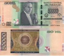 PARAGUAY  New 50'000 Guaranis  Pnew  Dated 2015 (2017)  Letter  I - Paraguay