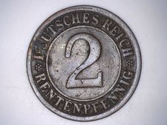 ALLEMAGNE - 2 RENTENPFENNIG 1924 F - 2 Renten- & 2 Reichspfennig