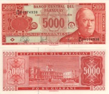 PARAGUAY 5'000 Guaranis  P220a  Dated 2000 - Paraguay