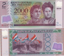 PARAGUAY 2'000 Guaranis  P228a     Dated  2008  POLIMER   UNC - Paraguay