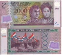 PARAGUAY 2'000 Guaranis  P228c     Dated  2011  POLIMER   UNC - Paraguay