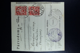 Latvia:  Money Order 1930 Lubahn Varaklani - Lettland