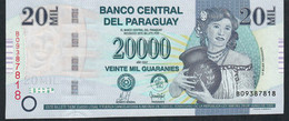 PARAGUAY P230a 20.000 = 20000 GUARANIES  2007 B UNC. - Paraguay