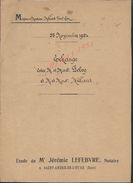 GROSSOEUVRE 1924 ACTE D ECHANGE DE TERRE ENTRE LELEY À MILLARD 5 PAGES : - Manuscripts