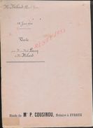 GROSSOEUVRE 1910 ACTE VENTE D UNE TERRE ENTRE LECOQ À MILARD 10 PAGES : - Manuscripts