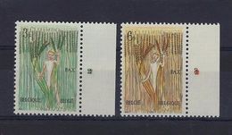 N°1251/1252 (plaatnummer) MNH ** POSTFRIS ZONDER SCHARNIER SUPERBE - 1961-1970