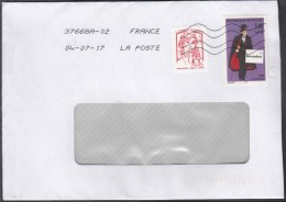 France 2017 Cover Travelled To Serbia - Covers & Documents