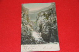 Tessin  Airolo Gorges Du Tessin 1905 + Timbro Hotel Motta - Airolo