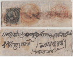 India  1870's  QV   1/2A  On Cover  Tied  Numeral " 142 "  NUSSEERABAD    #  02270   D    Inde Indien - 1858-79 Kronenkolonie