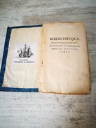 Ancien Livre 1792 Bibliothèque Physico économique Instructive Et Amusante - 1701-1800