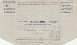 Télégramme 1946 Avec Cachet Téléphone Au Recto Et Vienne Isère Au Verso - Telegraph And Telephone