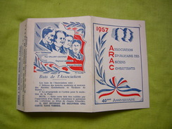 Carte Association Républicaine Anciens Combattants 1957 ARAC Appartenant à Pagès Etienne - Sin Clasificación