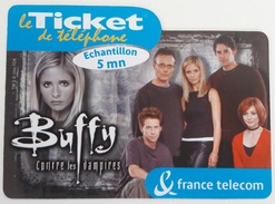 PR 115  Le Ticket France Télécom   Buffy Echantillon  5 Mn  Code Gratté - FT Tickets