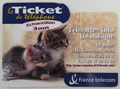 PR 59 Télécarte Info   Le Ticket France Télécom    Code Non  Gratté - FT