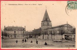 CPA 69 VENISSIEUX Place De La Mairie Eglise - Vénissieux