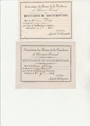 QUITTANCE DE SOUSCRIPTION ANNEE 1858 ET 1864 - ASSOCIATION DES DAMES DE LA PROVIDENCE -CLERMONT-FERRAND - Sin Clasificación