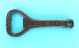 FRIK PILS - LAUWE ... Belgium Antique Cast Iron Beer Bottle Cap Opener 1890's * Biere Ouvre Bier Bieröffner Birra Belgie - Outils Anciens