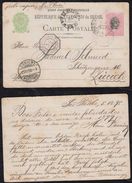 Brazil Brasil 1898 Stationery Card AMBULANTE SAO PAULO To ZUERICH Switzerland French PAQUBOT - Briefe U. Dokumente