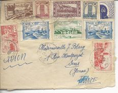 Devant Lettre De Port Lyautey Timbres 194, 210, 211,244, 246, 259x2, 281, 283, 293  1950 - Covers & Documents