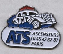 Pin's Automobile Voiture Citroën Traction Avant ATS Ascenseurs Paris - Citroën