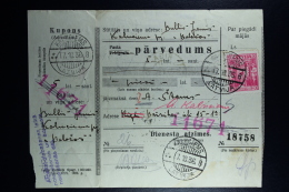 Latvia : Money Order 1936 Kalnzeem Riga - Lettland