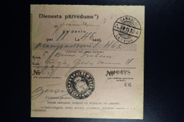 Latvia : Official Money Order 1930 Langenberg Riga - Latvia