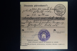 Latvia : Official Money Order 1931 Sesswegen Jekabpils - Latvia