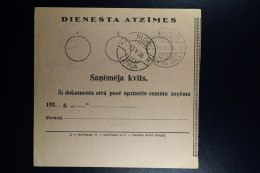 Latvia : Official Money Order 1936 Talsen Riga - Latvia