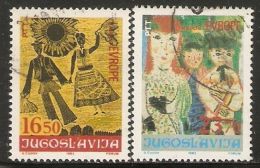 Yugoslavia 1983 Mi# 2002-2003 Used - Children's Paintings - Usados