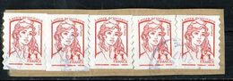 YT AA 1214  Lot De 5 Timbres Sans Grammage - 2013-2018 Marianne Van Ciappa-Kawena