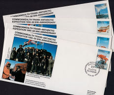 D0354 BRITISH ANTARCTIC TERRITORY 1988, SG 163-6 30th Anniv Trans-Antarctic Expedition,  4 @ FDC - Briefe U. Dokumente