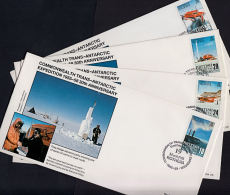 D0356 BRITISH ANTARCTIC TERRITORY 1988, SG 163-6 30th Anniv Trans-Antarctic Expedition,  4 @ FDC - Covers & Documents