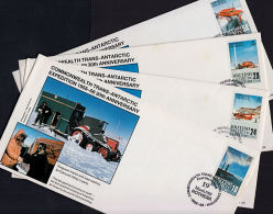 D0358 BRITISH ANTARCTIC TERRITORY 1988, SG 163-6 30th Anniv Trans-Antarctic Expedition,  4 @ FDC - Covers & Documents