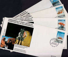 D0359 BRITISH ANTARCTIC TERRITORY 1988, SG 163-6 30th Anniv Trans-Antarctic Expedition,  4 @ FDC - Lettres & Documents