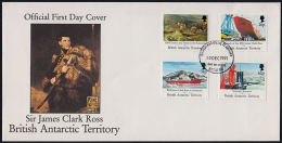 E0257 BRITISH ANTARCTIC TERRITORY 1991, SG 200-3 Maiden Voyage Of 'James Clarke Ross' Ship,  FDC - Storia Postale