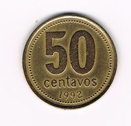 )   ARGENTINA  50  CENTAVOS  1992 - Argentina