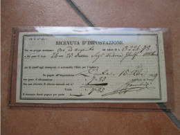 1849 RICEVUTA IMPOSTAZIONE Alto Valore Contenuto ORO ARGENTO Mod. BD 251 - Lombardy-Venetia