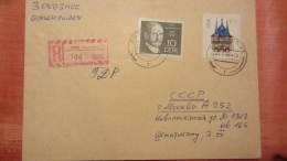 DDR Nach 64: R-Eil-Brief Mit 35 Pf KMJ SbPA-R-Zettel Nr.2 (503) 9920 Oelsnitz Vom 25.6.90 Mit Einl-Schein Knr: 2785 (2) - Labels For Registered Mail