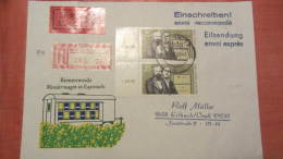 DDR Nach 64: R-Ausl-Brief Nach UdSSR SbPA-R-Zettel Nr.2 (746) 8025 Dresden Vom 25.7.68 Mit Einl-Schein Knr: 1386 Ua - Labels For Registered Mail