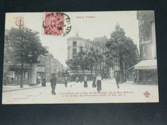 TOUT PARIS   1910    CARREFOUR RUE DE BELLEVILLE / RUE BOLIVAR / RUE DES PYRENEES    EDITEUR - District 20