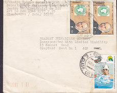 Cuba CIENFUEGOS 1993 Cover Letra CRAYFORD England Pan-American Games Swimming & Rowland Hill Stamps - Covers & Documents