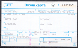 RAILWAY TICKET SERBIA - CHILDREN WEEK STAMP AS ADDITIONAL - Europa