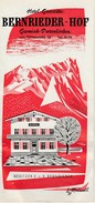 GARMISCH-PARTENKIRCHEN - Hotel Gaststatte BERNRIEDER-HOF - Dépliant De 6 Pages  ( 21 Cm X 10 Cm )  Rare - Cuadernillos Turísticos